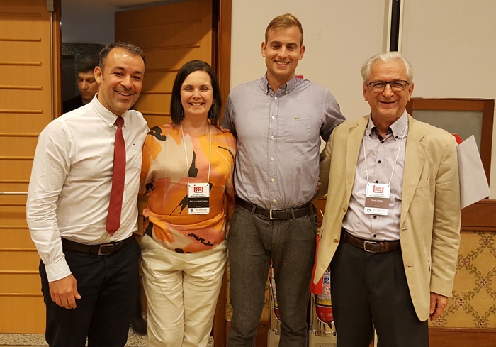 Prof. Ilmar Santos (DTU) - Prof. Katia Kavalca Dedini (Chairman of IFToMM Rotordynamics) – Ph.D. Nikolaj Dagnæs-Hansen (DTU) – Prof. Hans Ingo Weber (member of the of IFToMM Award Committee)